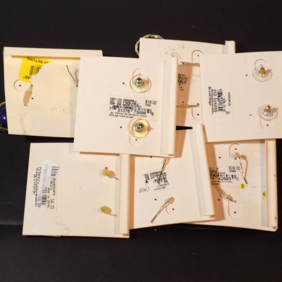 Lot of 7 New Pairs Dillard's Earrings Bundle.  Sterling Earwires, Genuine Stone - Picture 10 of 11